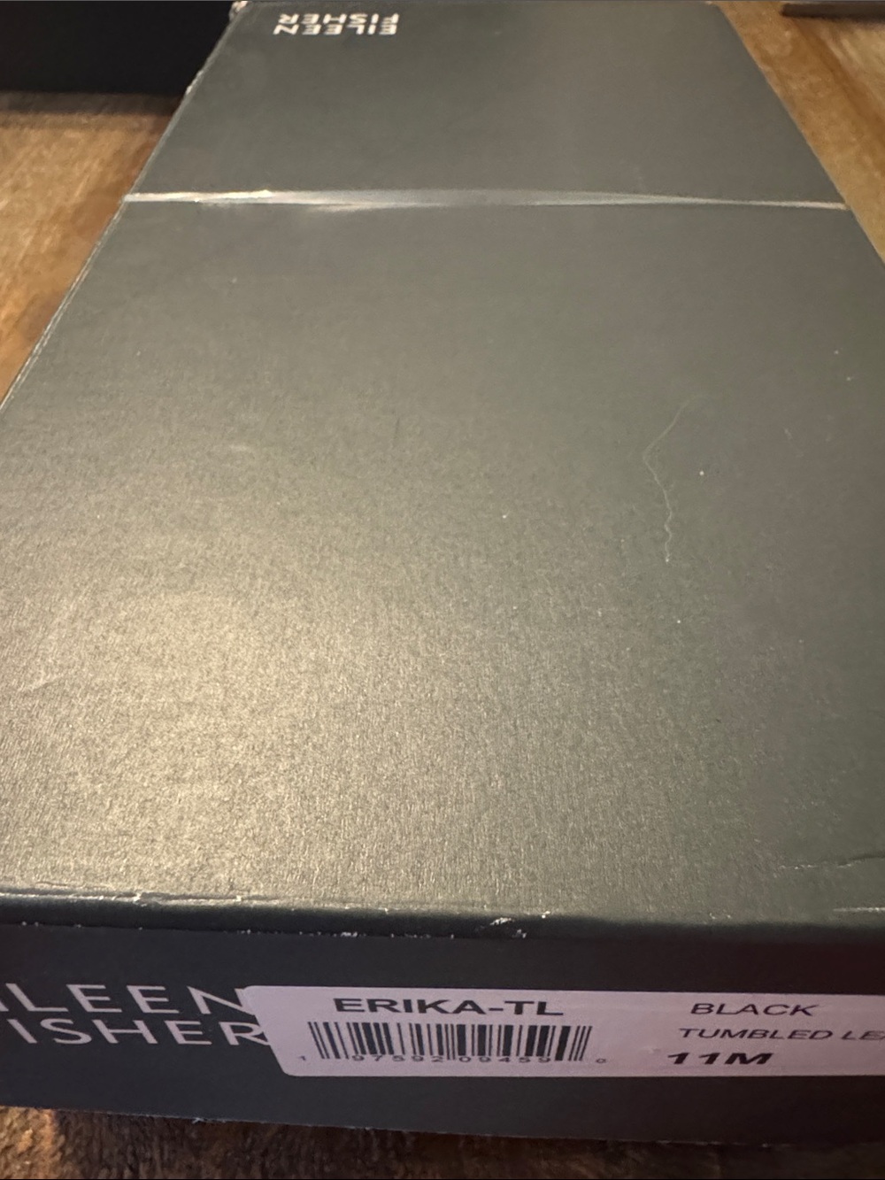 Eileen Fisher Black Erika Leather Crisscross Thong Sandal 11M New in box - Picture 7 of 9